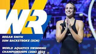  Another WOOORLD RECORD -  Regan Smith at the 50m Backstroke at Swimming Championships (25m) 2024