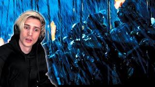 xQc reacts to Lord of The Rings - Battle of Helms Deep (with chat)