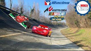 MCQUEEN AND FRANCESCO TIME TRIAL AT MONZA OVAL | NR2003 vs ASSETTO CORSA vs iRACING