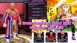 Wwe mayhem new mod apk version1.60.139 latest version mod