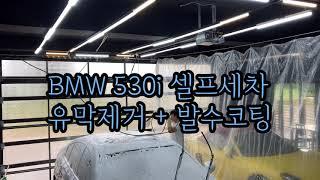 BMW 530i 셀프세차 (앞유리 유막제거+발수코팅)