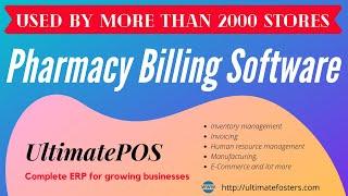 Point of sales, billing & stock management software for Pharmacy and medical shop | UltimatePOS