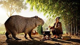 Capybara giúp bà tám nấu ăn #capybara #haihuoc