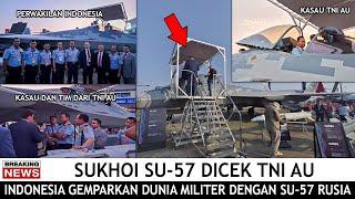 VIRAL !! KASAU TNI AU INDONESIA DUDUKI KURSI JET TEMPUR SILUMAN SUKHOI SU-57 RUSIA