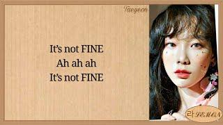 Taeyeon Fine Easy Lyrics