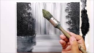 KING ART   WATERFALL BLACK AND WHITE  N 565  PAINTING TUTORIAL