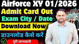 Airforce exam City and date Admit Card Out intake 01 2026 Airforce XY Group 01 2026 Download