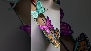 Making 3D Butterfly Bookmarks #shorts #short #butterfly #books