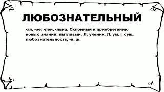 ЛЮБОЗНАТЕЛЬНЫЙ - что это такое? значение и описание