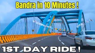 First Day Ride Via Coastal Road Bow-String Arch Bridge To Bandra Direct | Bow-String Arch Opened !