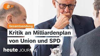 heute journal vom 05.03.2025 Reaktionen auf den Finanzplan, Trump im Kongress auf Konfrontationskurs