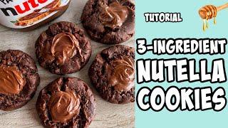 3-Ingredient Nutella Cookies! Recipe tutorial #Shorts