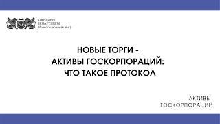 Активы госкорпораций: что такое протокол