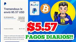 Gana $5.57 Cada 72 Horas!!  Aplicación Para GANAR DINERO a PAYPAL, Binance y Bitcoin 