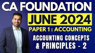 Ch 1 Theoretical Framework | Unit 2 Part 2 | CA Foundation Accounts | June 2024 | CA Parag Gupta