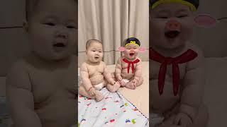 The Younger Bro's Slap Scared The Older Bro #baby #brotherheart #cute #brothersbyheart #funny