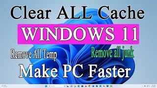 How to ClEAR ALL  RAM CACHE & JUNK From Windows 11 |  Make Computer Faster|