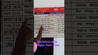 Nandakumar to Digha Local Train Time