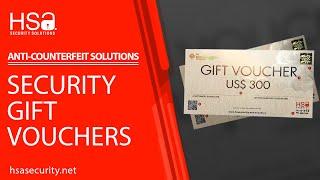 Anti-Counterfeit Gift Voucher | Security Printing | Hidden Security Features | HSA Security