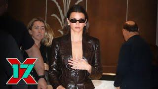 Kendall Jenner Shows Some Skin While Rocking A Crocodile Skin Blazer