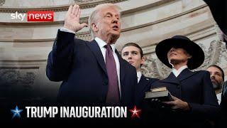 Donald Trump sworn in as US president - Sky News coverage