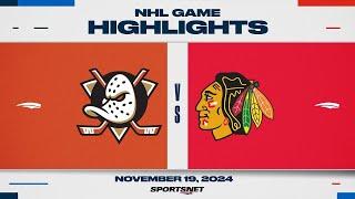 NHL Highlights | Ducks vs. Blackhawks - November 19, 2024