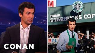 Nathan Fielder On His "Dumb Starbucks" | CONAN on TBS