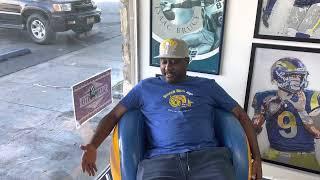 Da’Mon Jackson sitting in his Fav Chair @Golden Ram Barbershop.