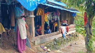 This is Himalayan Nepali village life ||most peaceful and relaxing Rainy day in the village lifestyl