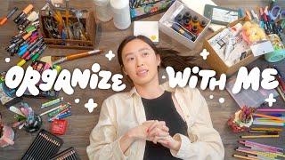  Declutter & Organize All My Art Supplies With Me 