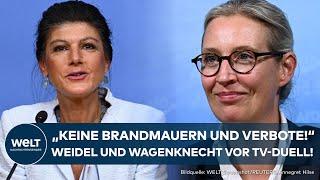 TV-DUELL: "Keine Brandmauern!" - Alice Weidel und Sahra Wagenknecht in Debattierlaune!