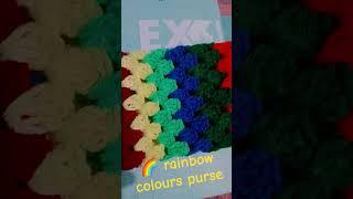 rainbow crochet phone purse - cute crochet by anu
