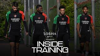 INSIDE TRAINING | High spirits within the Arsenal squad | Ready for PSV in the UCL knockout stages 