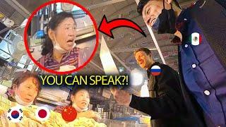 Russian and Mexican SHOCKED entire market when they spoke Korean Japanese and Chinese