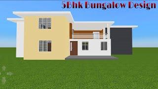 5Bhk Interior Design of Bungalow  ||3D Elevation||