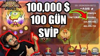 100,000$ FAZLA HARÇAYAN O BÜYÜK KRAKEN 3672 - SVİP SAHİP SADECE 100 GÜNDE - Rise of Kingdoms