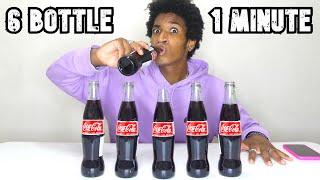 6 Bottles of COKE In Under 1 Minute - Challenge