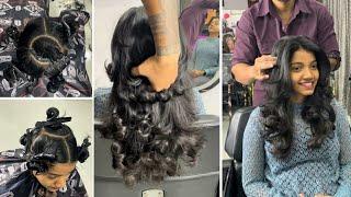 How to Round layer haircut / Step with layer haircut / full layer haircut step by step for beginners