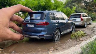 Mini BMW X7 v Volvo XC90 Big Luxury SUVs 1:18 Scale | Offroading | Diecast Model Cars