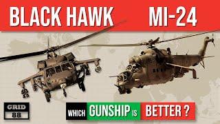 US Black Hawk vs Russia's MI-24 - which Gunship helicopter is better?