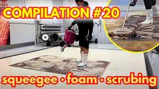 Carpet cleaning compilation #20 | squeegee, foam & scrubing