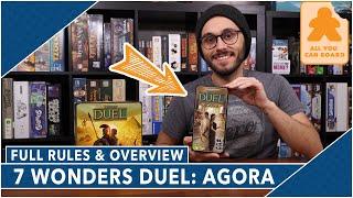 7 Wonders Duel: Agora | FULL RULES TUTORIAL & OVERVIEW! (Brand New WIN CONDITION!)