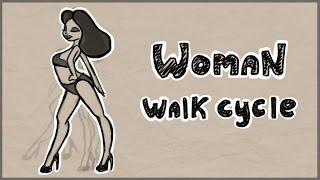 Female Walk Cycle Animation