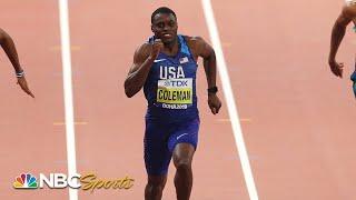 Christian Coleman coasts to victory in 100m world championship heat | NBC Sports