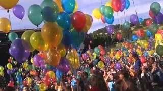 Lac des 3 vallées lancer de ballons