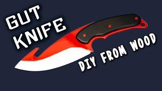 How to make GUT KNIFE CS:GO from wood. DIY GUT KNIFE with your own hands from the ruler