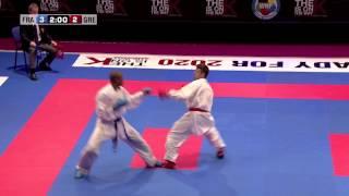 Kenji Grillon vs Georgios Tzanos. Final Kumite Male -84kg. 48th European Karate Championships