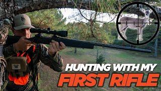 HUNTING An OVERPOPULATED FARM!! The First Place I Ever Hunted… (Buck Down)