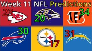 2024 NFL Week 11 PREDICTIONS (With Scores)