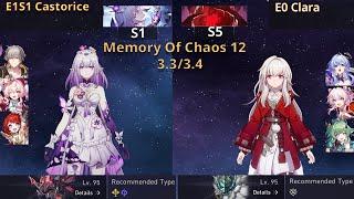 NEW MOC 12 3.3/3.4 | E1S1 Castorice & E0 Clara | Honkai Star Rail